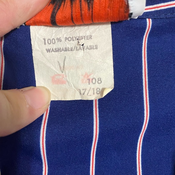 Vintage Striped Short Sleeve Blouse - Picture 4 of 6